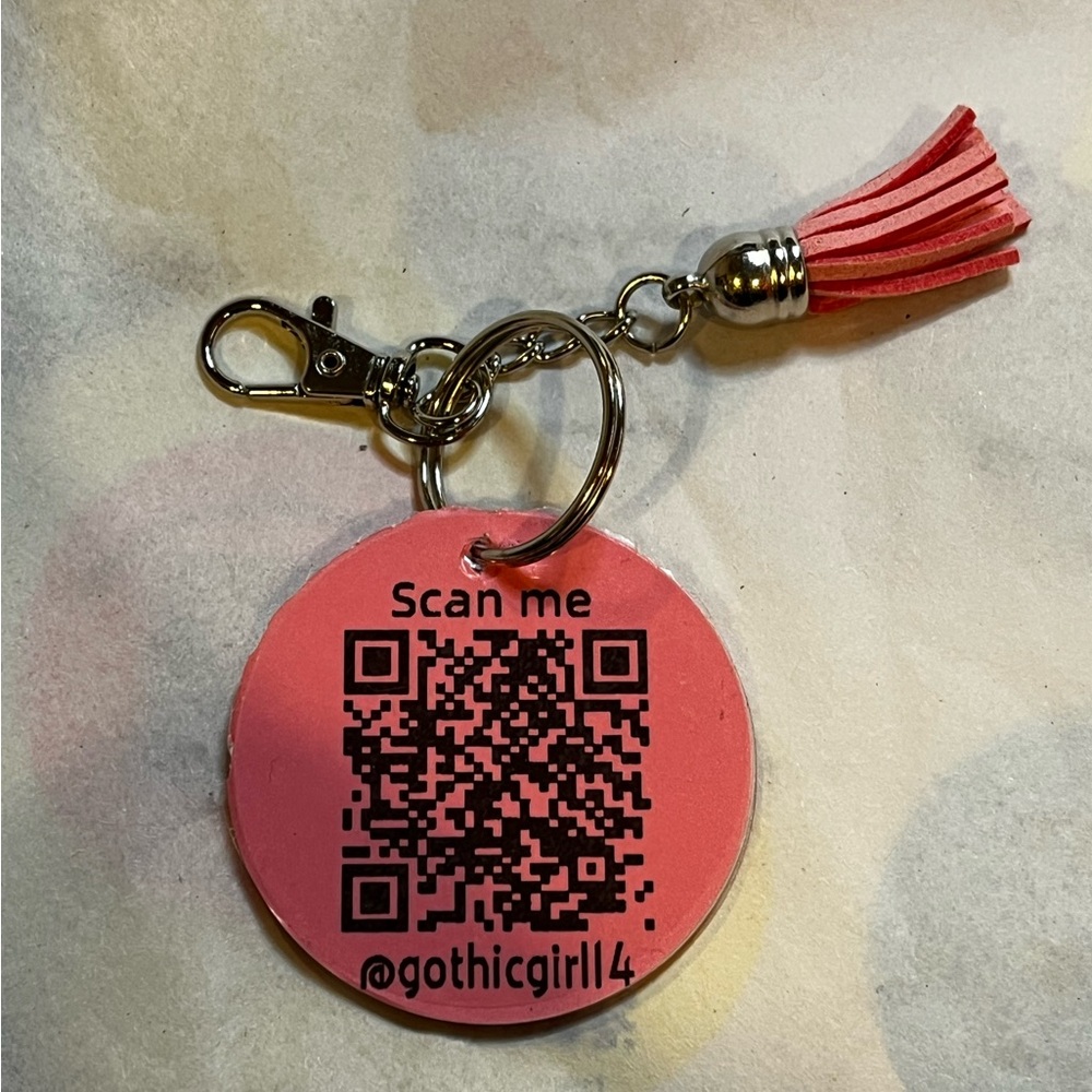 QR Code Keychain with Tassel Pick Your Color - Picture 8 of 17